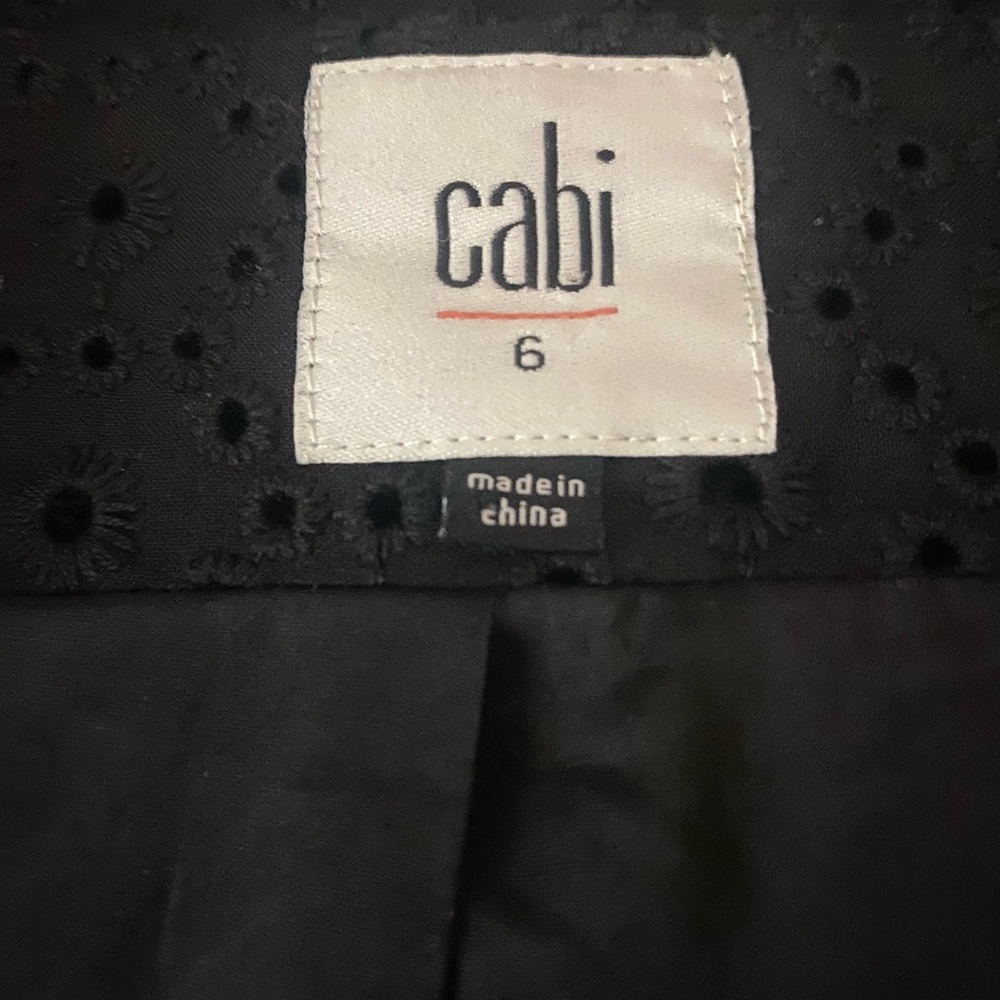 CAbi black eyelet Flamenco jacket 6 - Picture 4 of 12